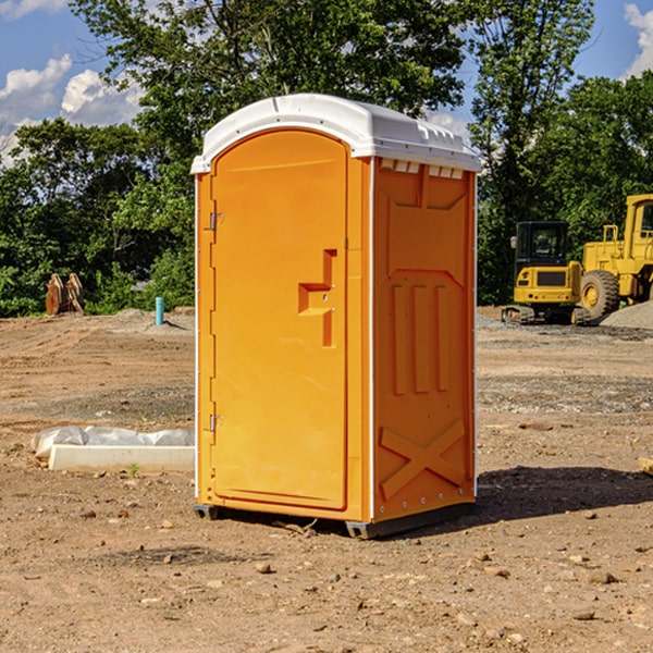 how often are the portable restrooms cleaned and serviced during a rental period in Long Island